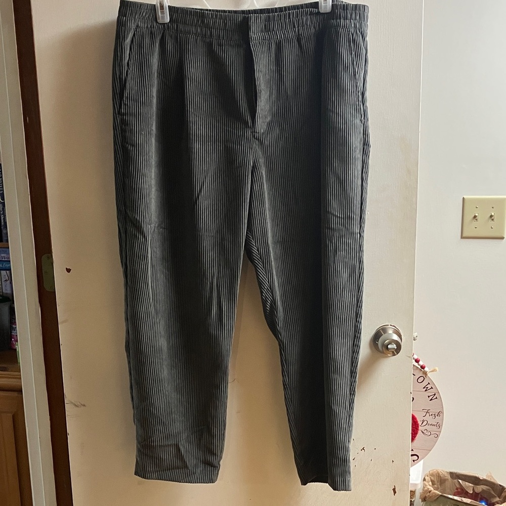 Gap Corduroy  Gray Striped Pants